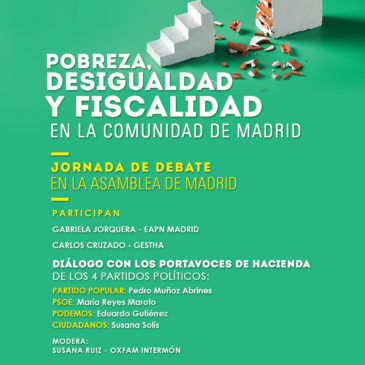 24-O | Jornada «Pobreza, desigualdad y fiscalidad en la Comunidad de Madrid»