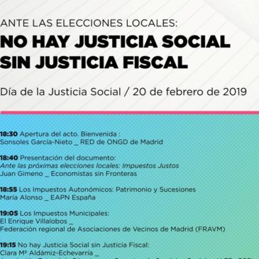 Elecciones 2019 | Propuestas de la Plataforma por la Justicia Fiscal