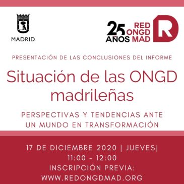 NUEVO INFORME: La situación de las ONGD madrileñas. Perspectivas y tendencias ante un mundo en transformación.